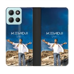 Housse cuir portefeuille Pour Motorola G15 Musique Kendji