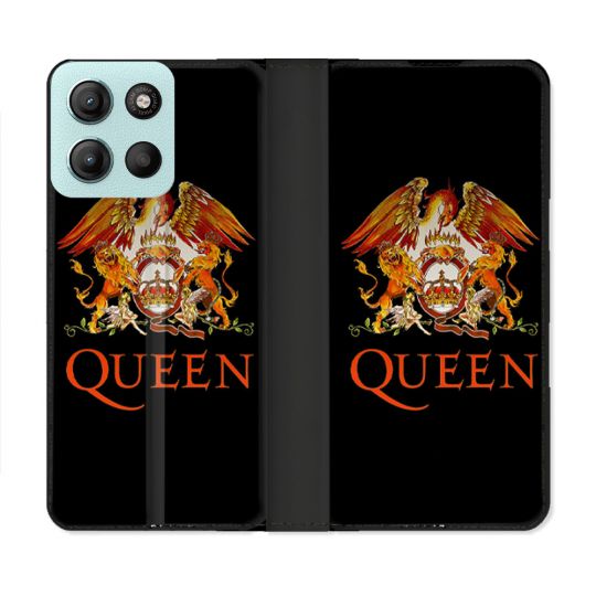 Housse cuir portefeuille Pour Motorola G15 Musique Rock Queen