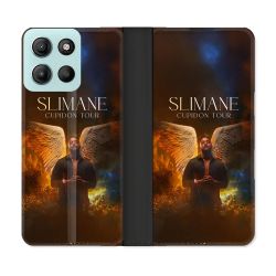 Housse cuir portefeuille Pour Motorola G15 Musique Slimane Ange