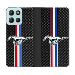 Housse cuir portefeuille Pour Motorola G15 Mustang