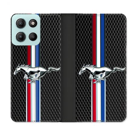 Housse cuir portefeuille Pour Motorola G15 Mustang