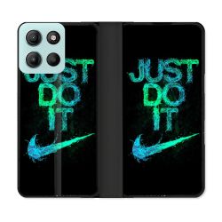 Housse cuir portefeuille Pour Motorola G15 Nike Just Do It