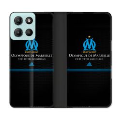 Housse cuir portefeuille Pour Motorola G15 Olympique Marseille OM Fier etre Marseillais