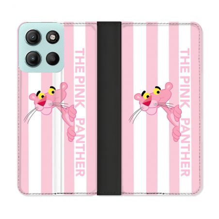 Housse cuir portefeuille Pour Motorola G15 Panthere Rose