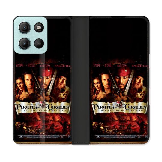Housse cuir portefeuille Pour Motorola G15 Pirate Des Caraibes