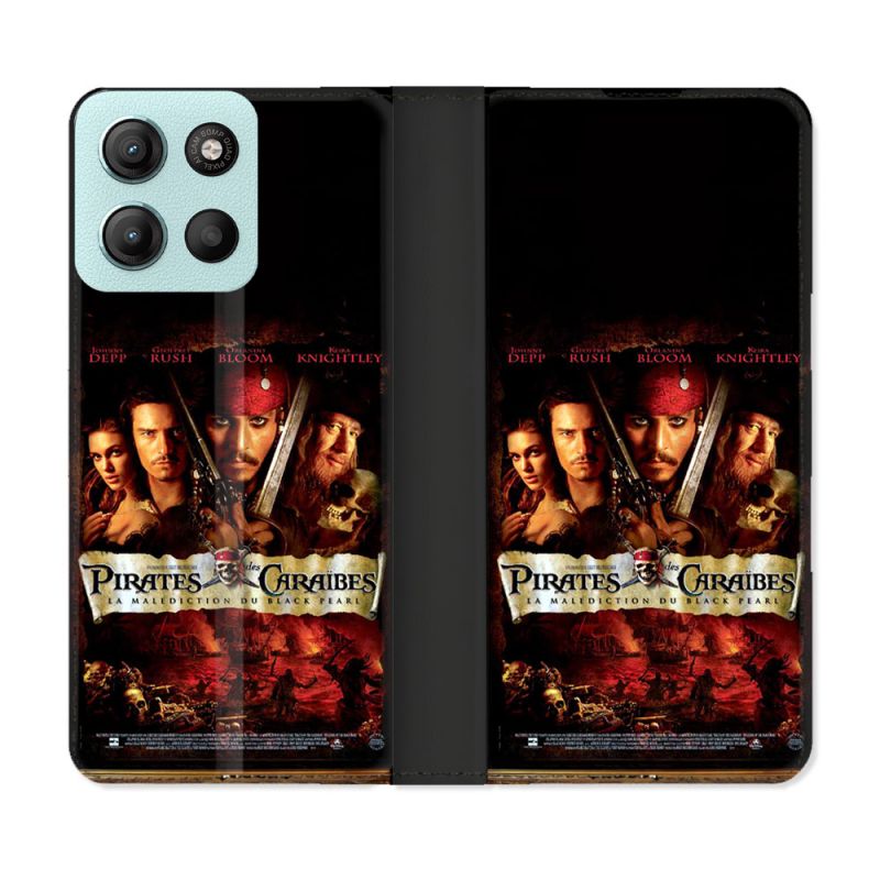 Housse cuir portefeuille Pour Motorola G15 Pirate Des Caraibes