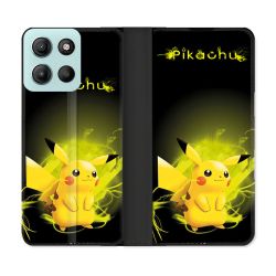 Housse cuir portefeuille Pour Motorola G15 Pokemon Pikachu Eclair