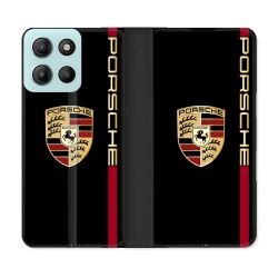 Housse cuir portefeuille Pour Motorola G15 Porsche Line
