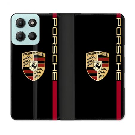 Housse cuir portefeuille Pour Motorola G15 Porsche Line