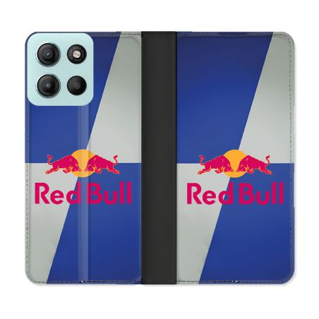 Housse cuir portefeuille Pour Motorola G15 Red Bull Classique