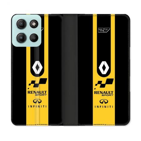 Housse cuir portefeuille Pour Motorola G15 Renault