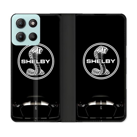 Housse cuir portefeuille Pour Motorola G15 Shelby
