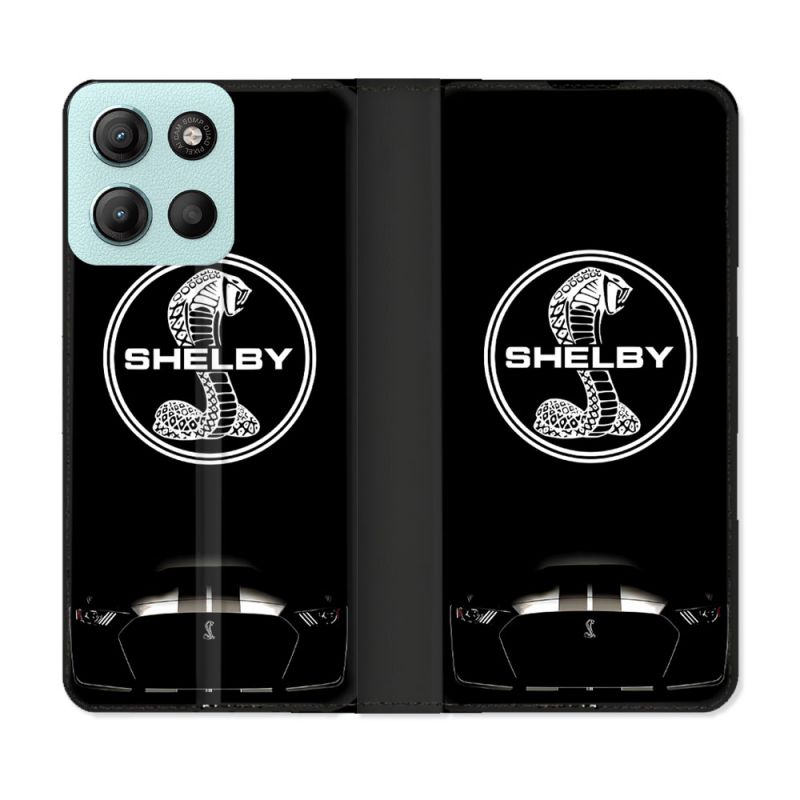 Housse cuir portefeuille Pour Motorola G15 Shelby