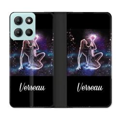 Housse cuir portefeuille Pour Motorola G15 Signe Zodiaque 2 Verseau