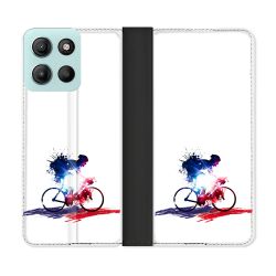 Housse cuir portefeuille Pour Motorola G15 Sport Cyclisme France