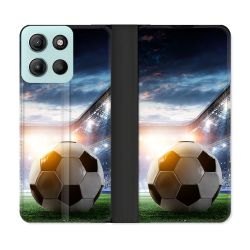 Housse cuir portefeuille Pour Motorola G15 Sport Football Stade