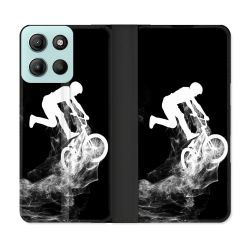 Housse cuir portefeuille Pour Motorola G15 Sport VTT Noir