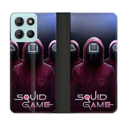 Housse cuir portefeuille Pour Motorola G15 Squid Game