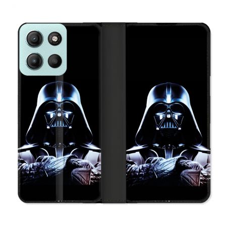 Housse cuir portefeuille Pour Motorola G15 Star Wars - Dark Vador Noir