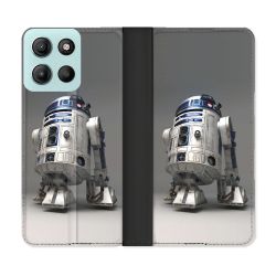 Housse cuir portefeuille Pour Motorola G15 Star Wars - R2D2