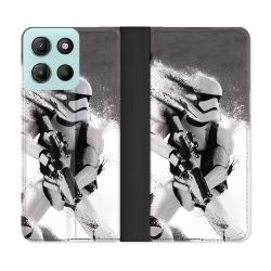 Housse cuir portefeuille Pour Motorola G15 Star Wars - Trooper