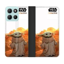 Housse cuir portefeuille Pour Motorola G15 Star Wars - Yoda bebe soleil