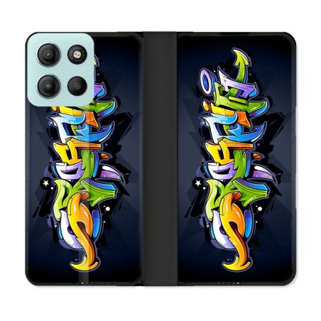 Housse cuir portefeuille Pour Motorola G15 Street Art Graffiti