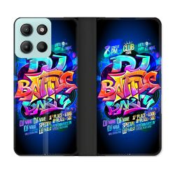 Housse cuir portefeuille Pour Motorola G15 Street Art Rap