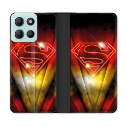 Housse cuir portefeuille Pour Motorola G15 Superman Logo