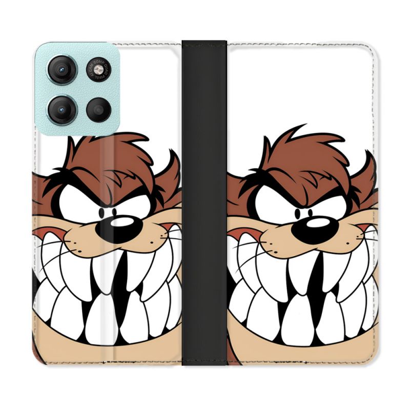 Housse cuir portefeuille Pour Motorola G15 Taz