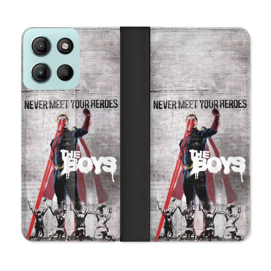 Housse cuir portefeuille Pour Motorola G15 The Boys Affiche