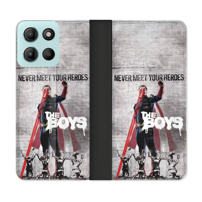 Housse cuir portefeuille Pour Motorola G15 The Boys Affiche