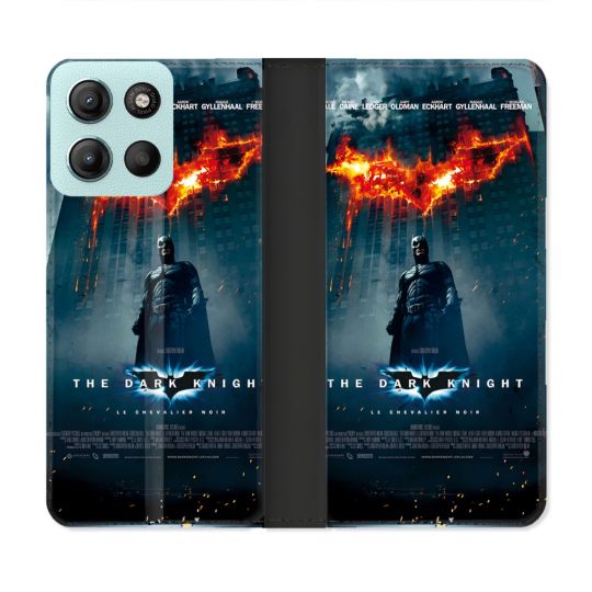 Housse cuir portefeuille Pour Motorola G15 The Dark Night