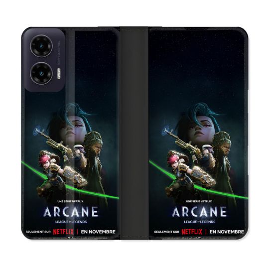 Housse cuir portefeuille Pour Motorola G35 5G Arcane Affiche