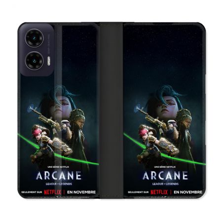 Housse cuir portefeuille Pour Motorola G35 5G Arcane Affiche