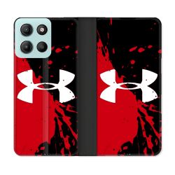 Housse cuir portefeuille Pour Motorola G15 Under Armour