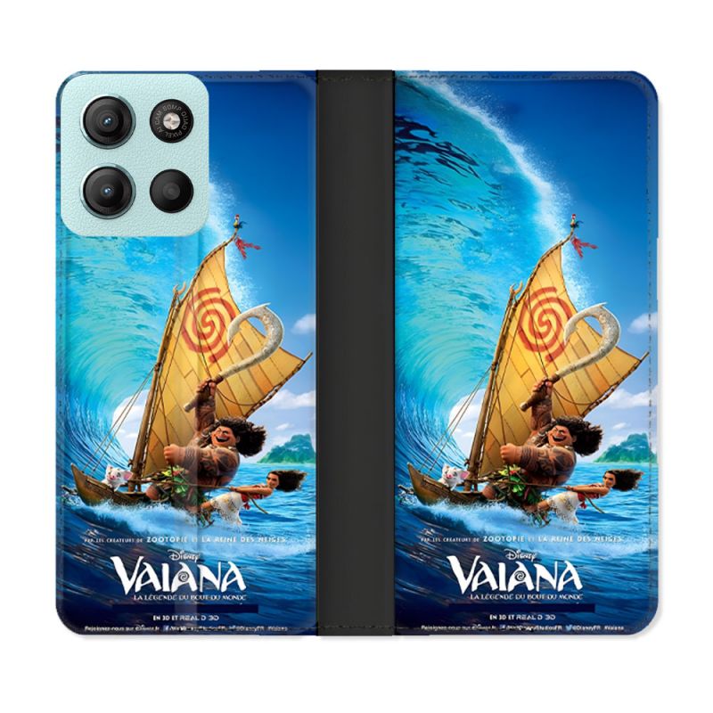 Housse cuir portefeuille Pour Motorola G15 Vaiana