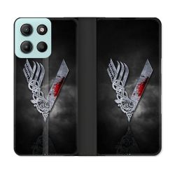 Housse cuir portefeuille Pour Motorola G15 Viking
