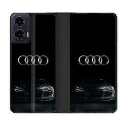 Housse cuir portefeuille Pour Motorola G35 5G Audi