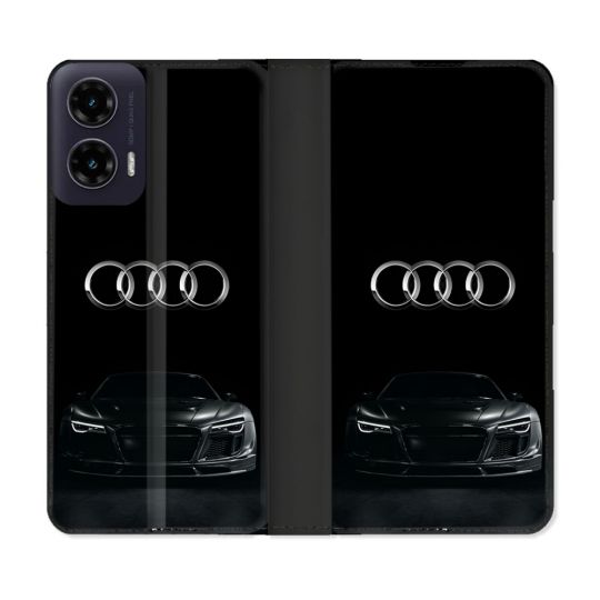 Housse cuir portefeuille Pour Motorola G35 5G Audi
