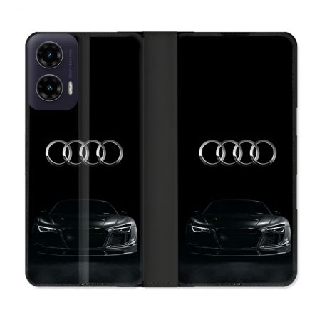 Housse cuir portefeuille Pour Motorola G35 5G Audi