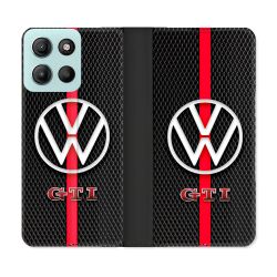 Housse cuir portefeuille Pour Motorola G15 Volkwagen Line
