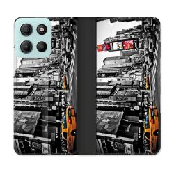 Housse cuir portefeuille Pour Motorola G15 Voyage Amerique USA New York Taxi