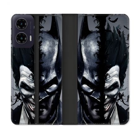 Housse cuir portefeuille Pour Motorola G35 5G Batman Joker
