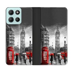 Housse cuir portefeuille Pour Motorola G15 Voyage Angleterre Londres Vintage