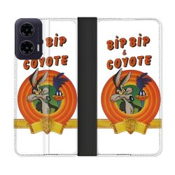 Housse cuir portefeuille Pour Motorola G35 5G Bip Bip Coyote