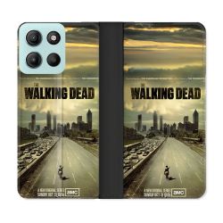 Housse cuir portefeuille Pour Motorola G15 Walking Dead