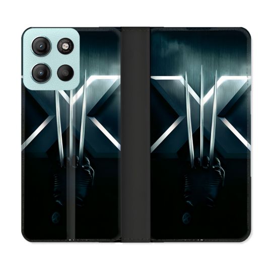 Housse cuir portefeuille Pour Motorola G15 Xmen