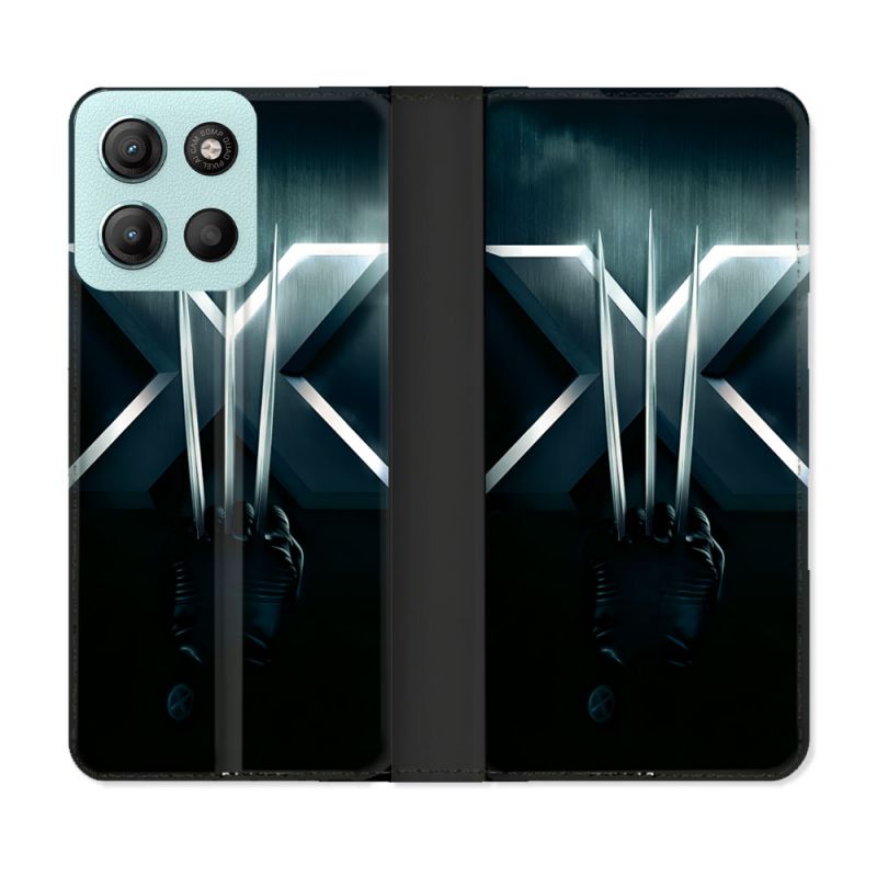 Housse cuir portefeuille Pour Motorola G15 Xmen