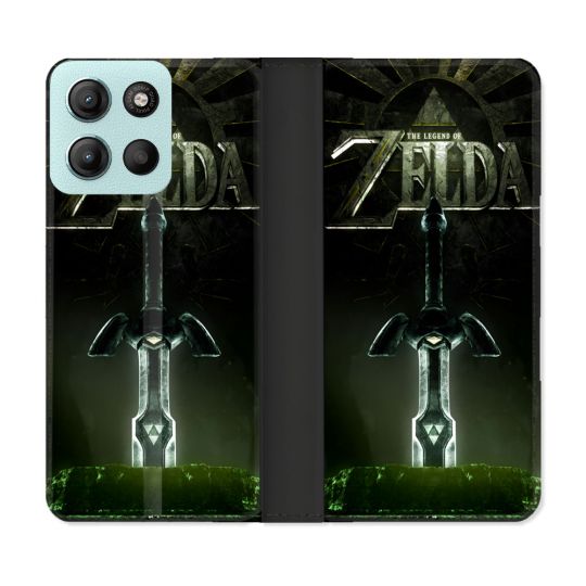 Housse cuir portefeuille Pour Motorola G15 Zelda